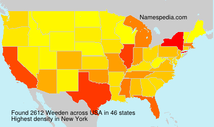 Surname Weeden in USA Surname Weeden in USA