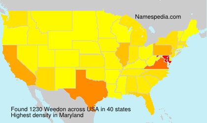 Surname Weedon in USA Surname Weedon in USA