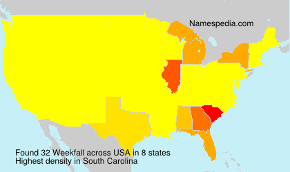 Surname Weekfall in USA Surname Weekfall in USA