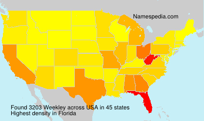 Surname Weekley in USA Surname Weekley in USA