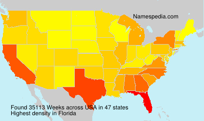 Surname Weeks in USA Surname Weeks in USA