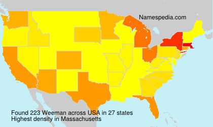 Surname Weeman in USA Surname Weeman in USA