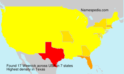 Surname Weenick in USA Surname Weenick in USA