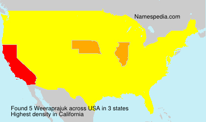 Surname Weeraprajuk in USA Surname Weeraprajuk in USA