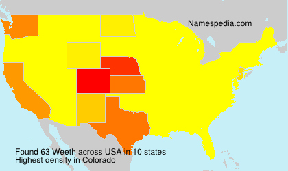 Surname Weeth in USA Surname Weeth in USA