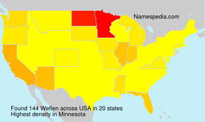 Surname Weflen in USA Surname Weflen in USA