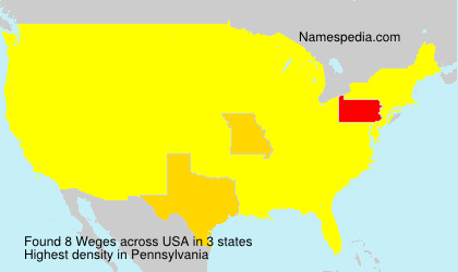 Surname Weges in USA Surname Weges in USA