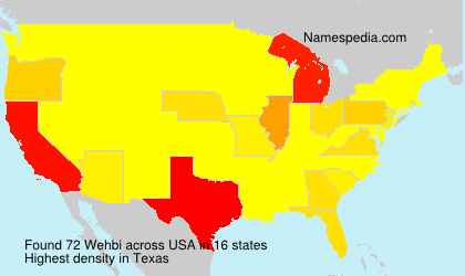 Surname Wehbi in USA Surname Wehbi in USA