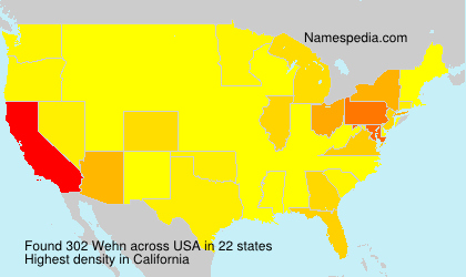 Surname Wehn in USA