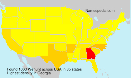 Surname Wehunt in USA Surname Wehunt in USA