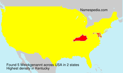 Surname Weickgenannt in USA Surname Weickgenannt in USA