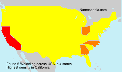 Surname Weideling in USA