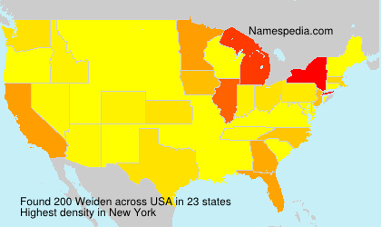 Surname Weiden in USA Surname Weiden in USA