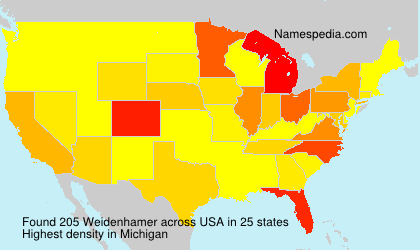 Surname Weidenhamer in USA Surname Weidenhamer in USA