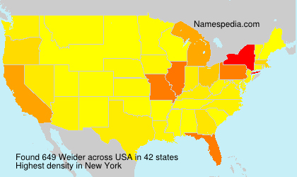 Surname Weider in USA Surname Weider in USA