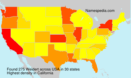 Surname Weidert in USA Surname Weidert in USA