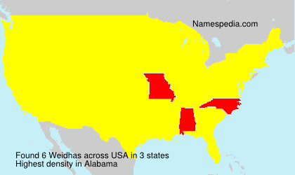 Surname Weidhas in USA Surname Weidhas in USA