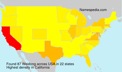 Surname Weidong in USA Surname Weidong in USA