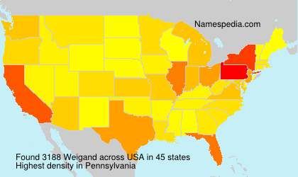 Surname Weigand in USA Surname Weigand in USA