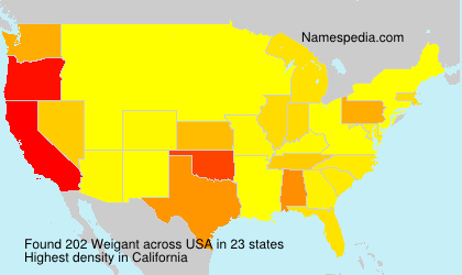 Surname Weigant in USA Surname Weigant in USA