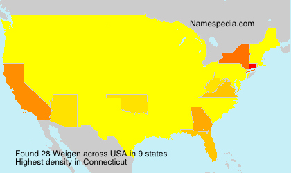 Surname Weigen in USA Surname Weigen in USA