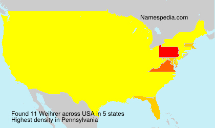 Surname Weihrer in USA Surname Weihrer in USA