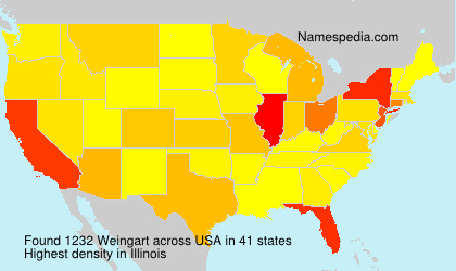 Surname Weingart in USA Surname Weingart in USA