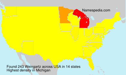 Surname Weingartz in USA Surname Weingartz in USA
