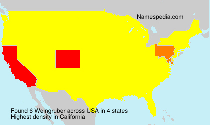 Surname Weingruber in USA Surname Weingruber in USA