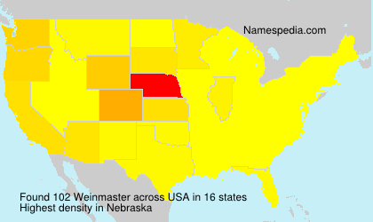 Surname Weinmaster in USA Surname Weinmaster in USA