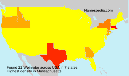 Surname Weinrobe in USA Surname Weinrobe in USA
