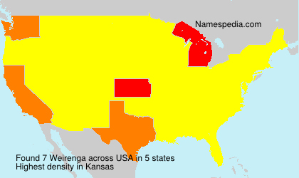Surname Weirenga in USA Surname Weirenga in USA