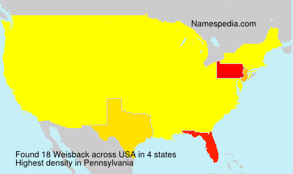 Surname Weisback in USA Surname Weisback in USA