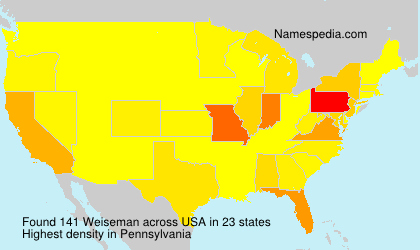 Surname Weiseman in USA Surname Weiseman in USA