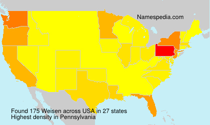 Surname Weisen in USA Surname Weisen in USA