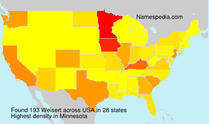 Surname Weisert in USA Surname Weisert in USA