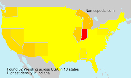 Surname Weisling in USA Surname Weisling in USA