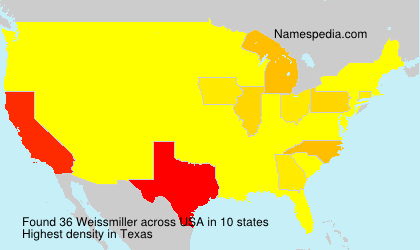 Surname Weissmiller in USA Surname Weissmiller in USA