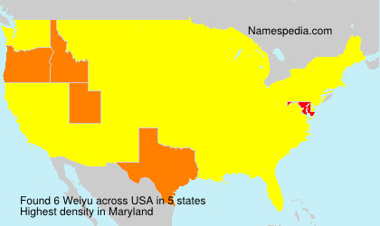 Surname Weiyu in USA Surname Weiyu in USA