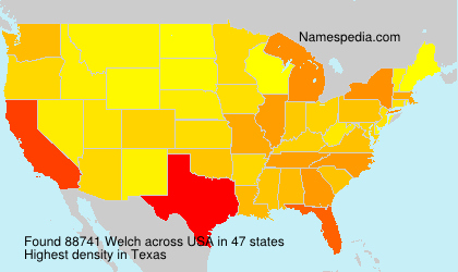 Surname Welch in USA Surname Welch in USA