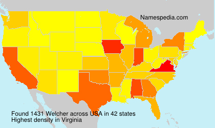 Surname Welcher in USA Surname Welcher in USA