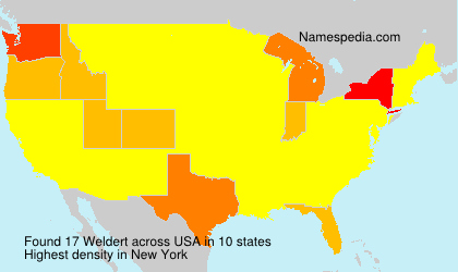 Surname Weldert in USA Surname Weldert in USA