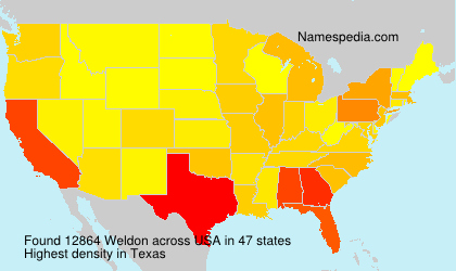 Surname Weldon in USA Surname Weldon in USA