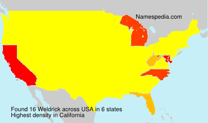 Surname Weldrick in USA Surname Weldrick in USA