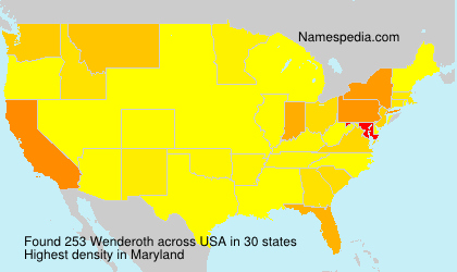 Surname Wenderoth in USA Surname Wenderoth in USA