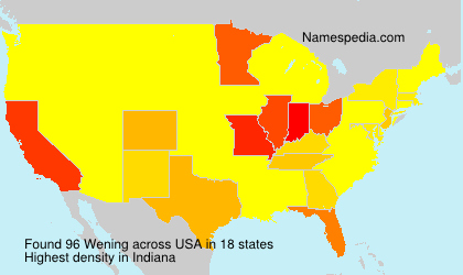 Surname Wening in USA Surname Wening in USA