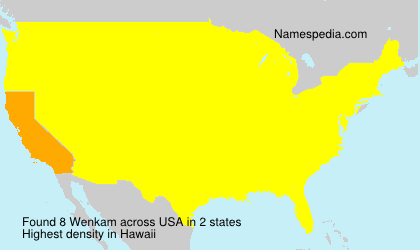 Surname Wenkam in USA Surname Wenkam in USA