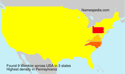 Surname Wenklar in USA Surname Wenklar in USA