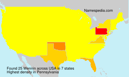 Surname Wennin in USA