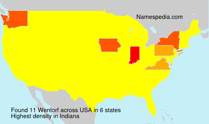 Surname Wentorf in USA Surname Wentorf in USA